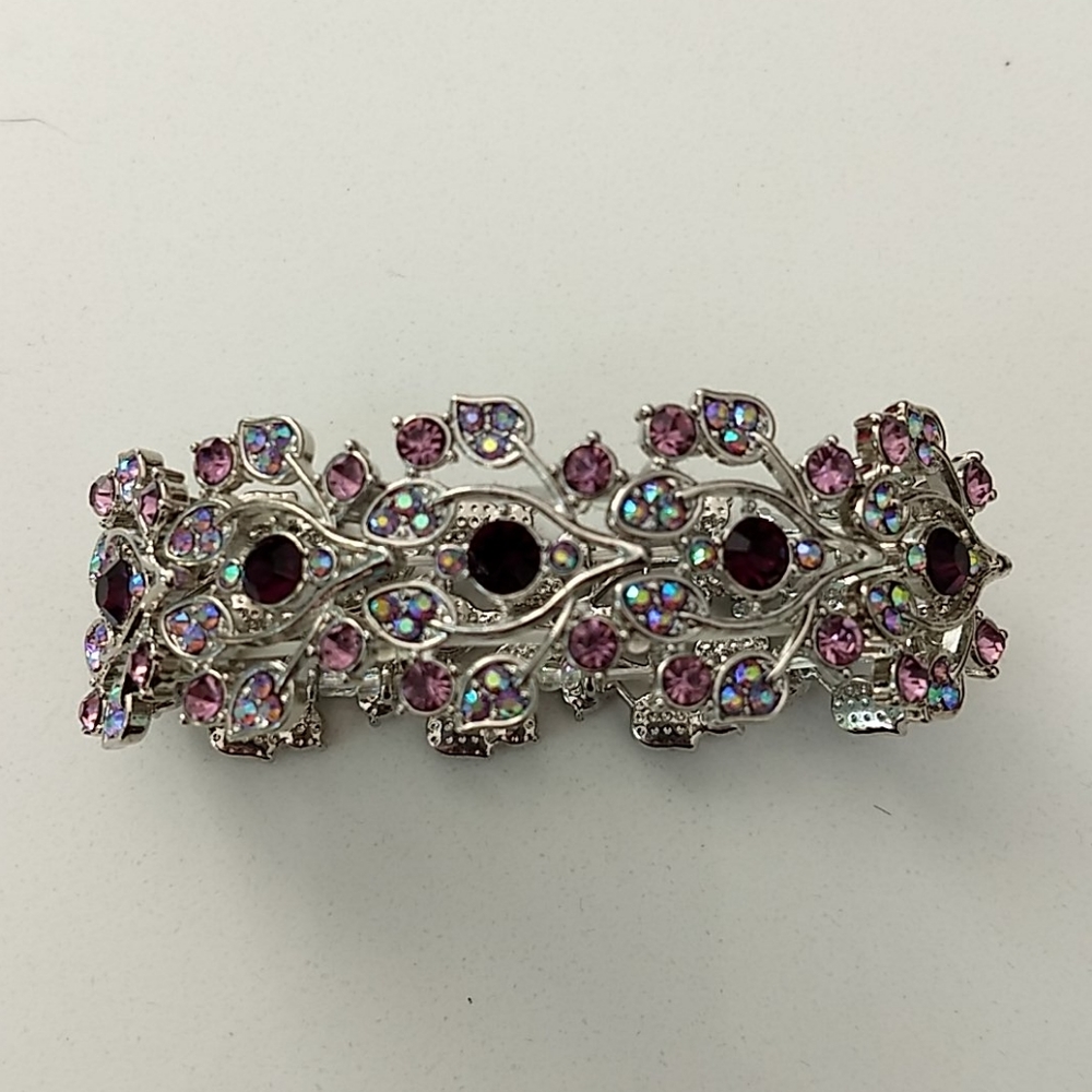 Silver Bracelet with Multicoloured Gems